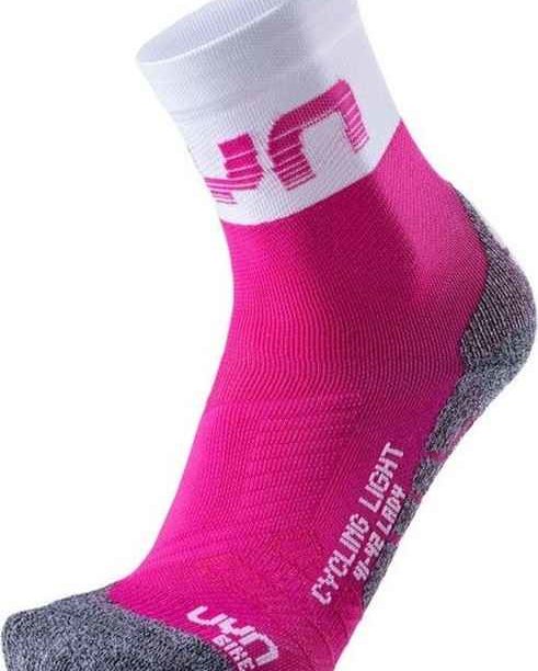 Chaussettes UYN Lady Cycling Light Socks pink/white